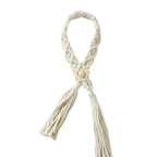 Macrame Curtain Tieback Golden Yellow | High & Bury