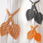 Macrame Curtain Tieback Golden Yellow | High & Bury