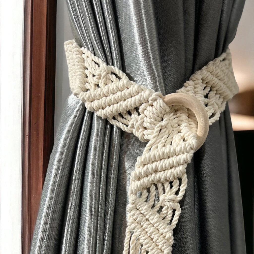 Macrame Curtain Tieback | High & Bury