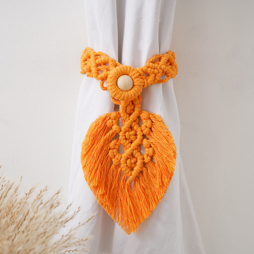 Macrame Curtain Tieback Holder | High & Bury