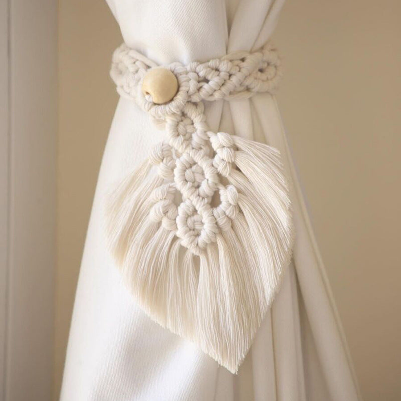 Macrame Curtain Tieback Holder | High & Bury