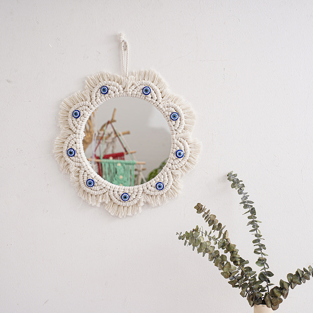 Macrame Decorative Round Mirror | High & Bury