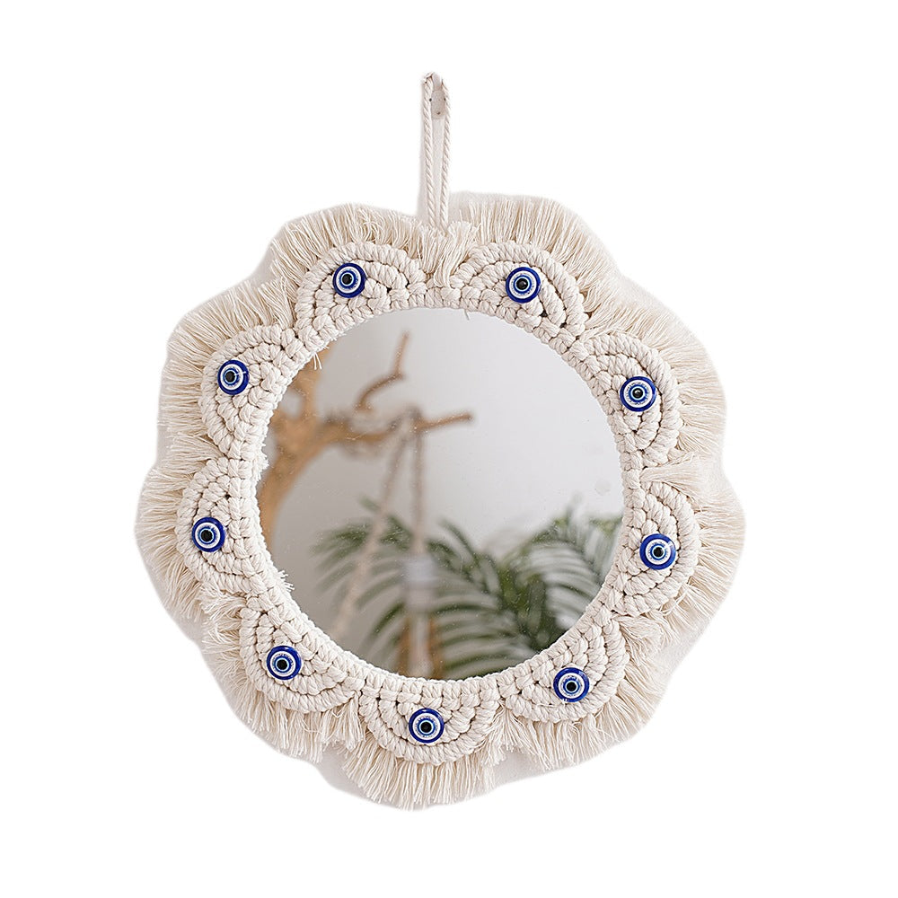 Macrame Decorative Round Mirror | High & Bury