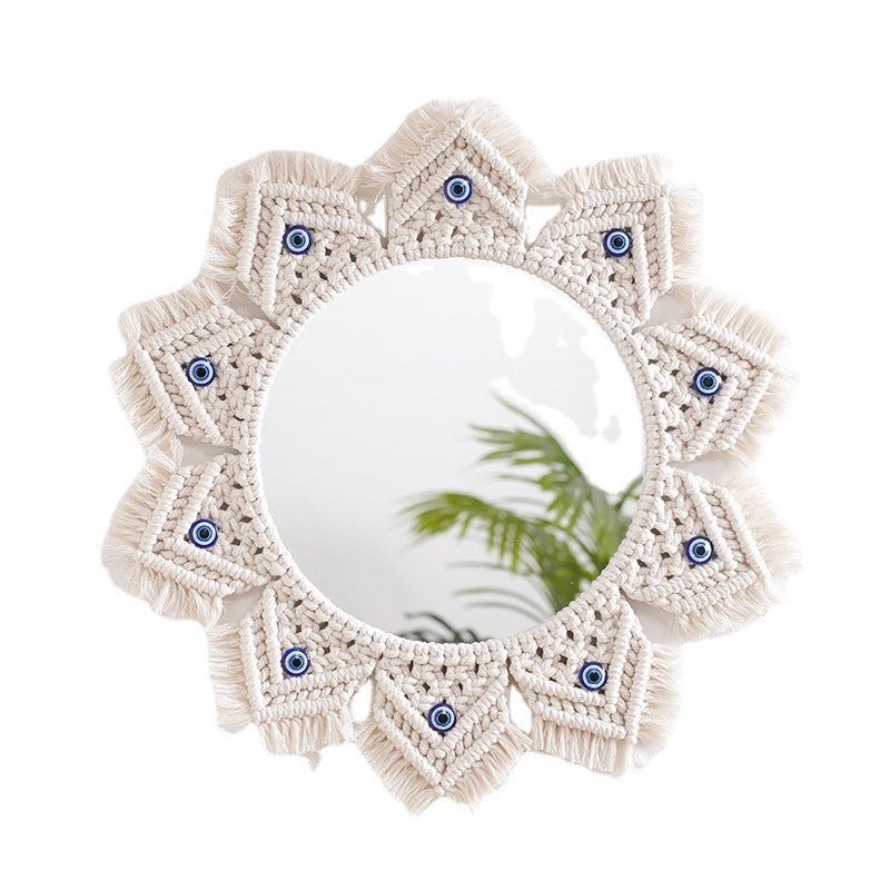 Macrame Decorative Round Mirror | High & Bury