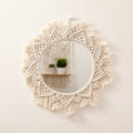 Macrame Decorative Round Wall Mirror | High & Bury