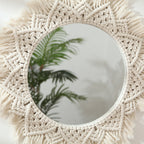 Macrame Decorative Round Wall Mirror | High & Bury