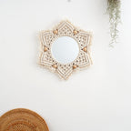 Macrame Decorative Star-Shaped Wall Mirror | High & Bury
