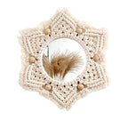 Macrame Decorative Star-Shaped Wall Mirror | High & Bury