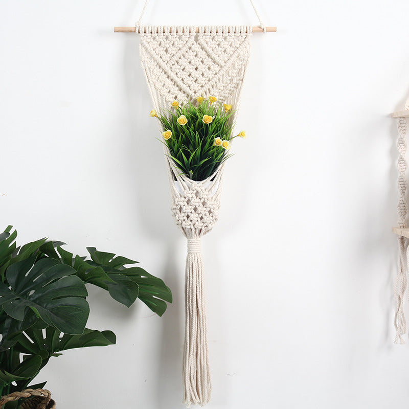Macrame Decorative Wall Hanging White | High & Bury