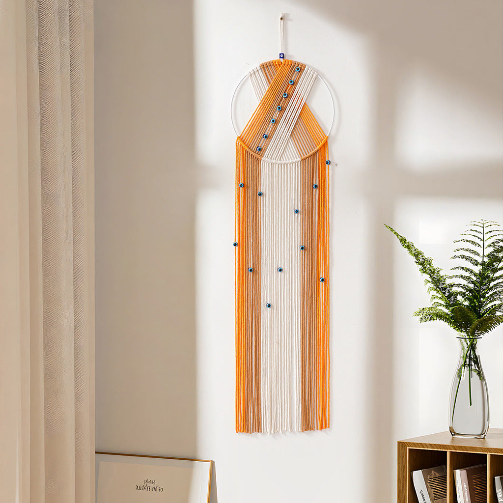 Macrame Decorative Wall Hanging with Circular Ring | High & Bury