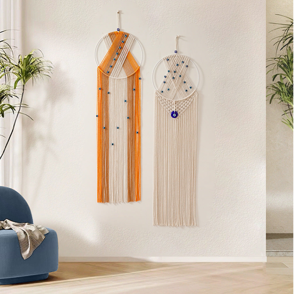 Macrame Decorative Wall Hanging with Circular Ring | High & Bury