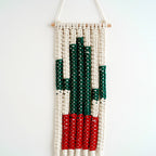 Macrame Desert Cactus Wall Hanging Decor | High & Bury