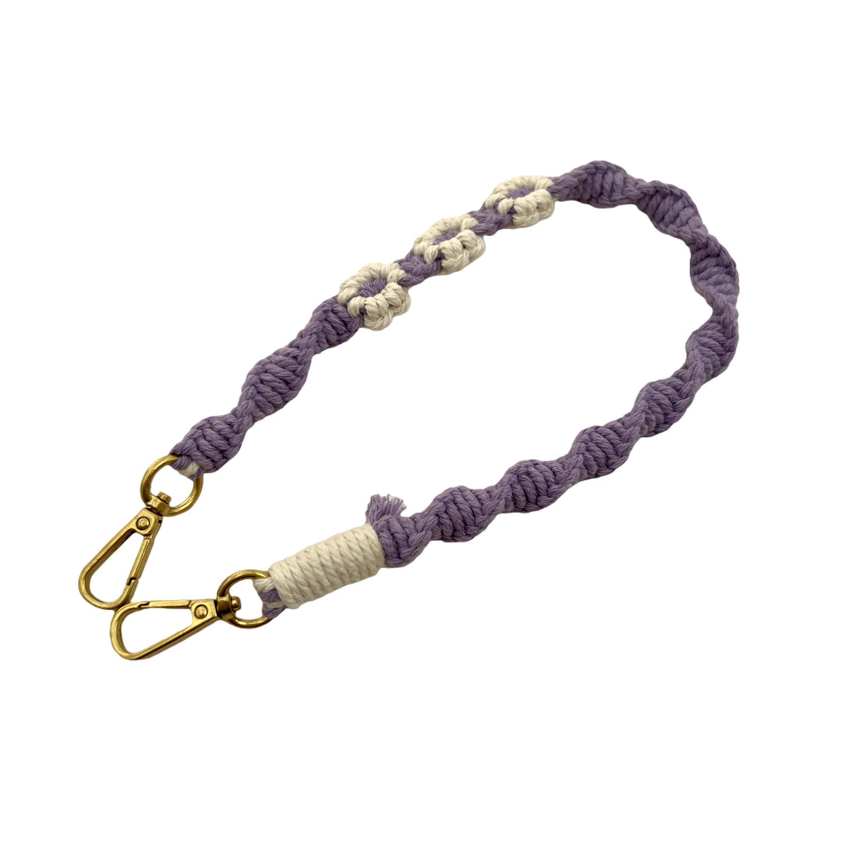 Macrame Dog Leash with Floral Accents | High & Bury