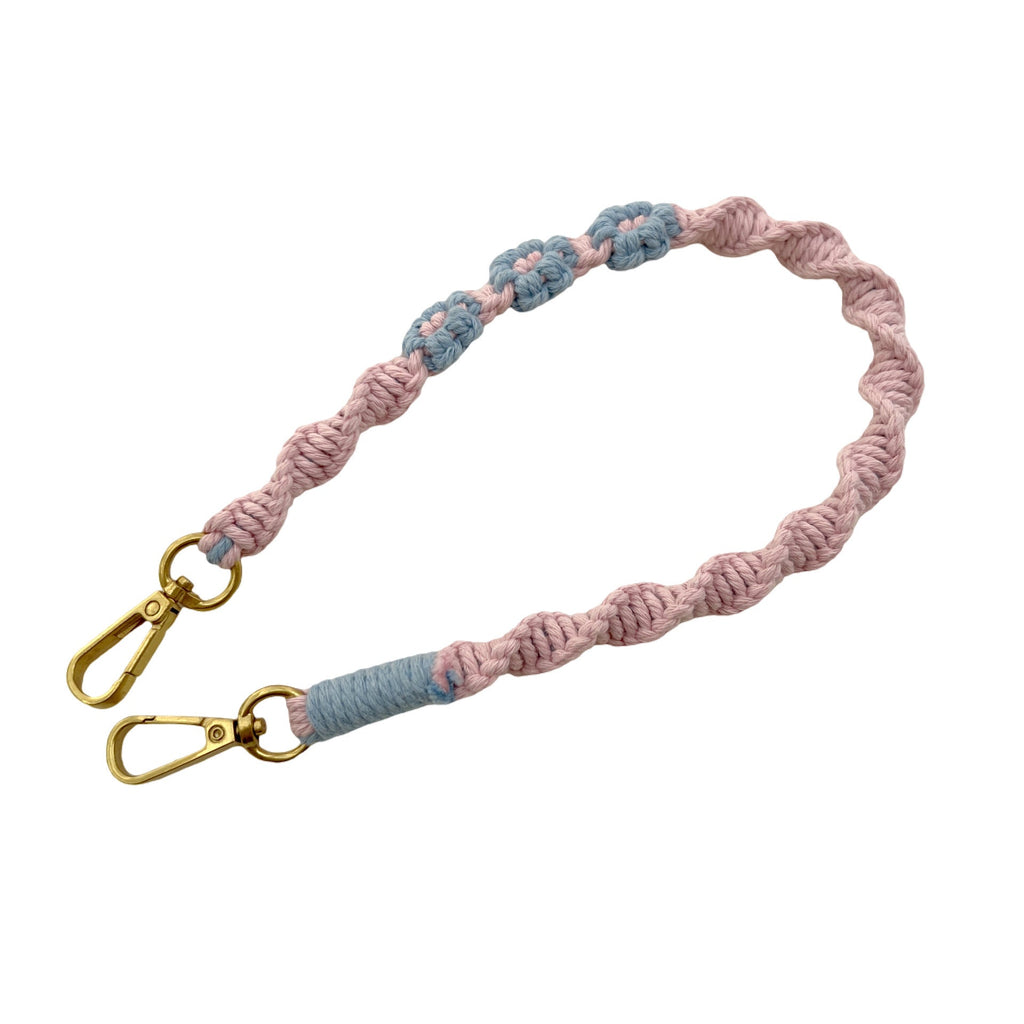 Macrame Dog Leash with Floral Accents | High & Bury