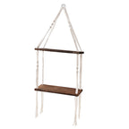 Macrame Floating Shelf Organizer 39 × 16 Inch | High & Bury