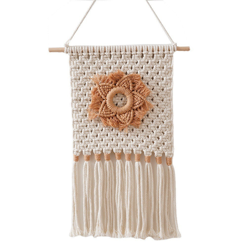 Macrame Floral Wall Hanging Decor 12 × 17 Inch | High & Bury