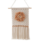 Macrame Floral Wall Hanging Decor 12 × 17 Inch | High & Bury