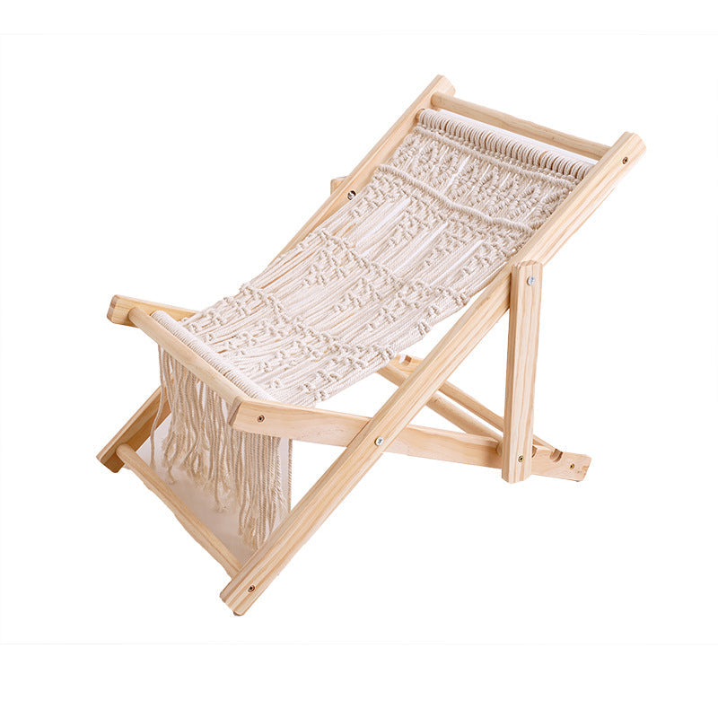 Macrame Folding Lounge Chair | High & Bury