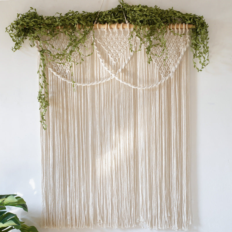 Macrame Fringe Wall Hanging Tapestry | High & Bury