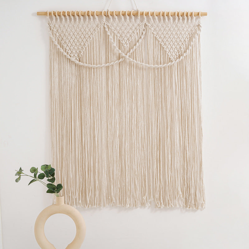 Macrame Fringe Wall Hanging Tapestry | High & Bury
