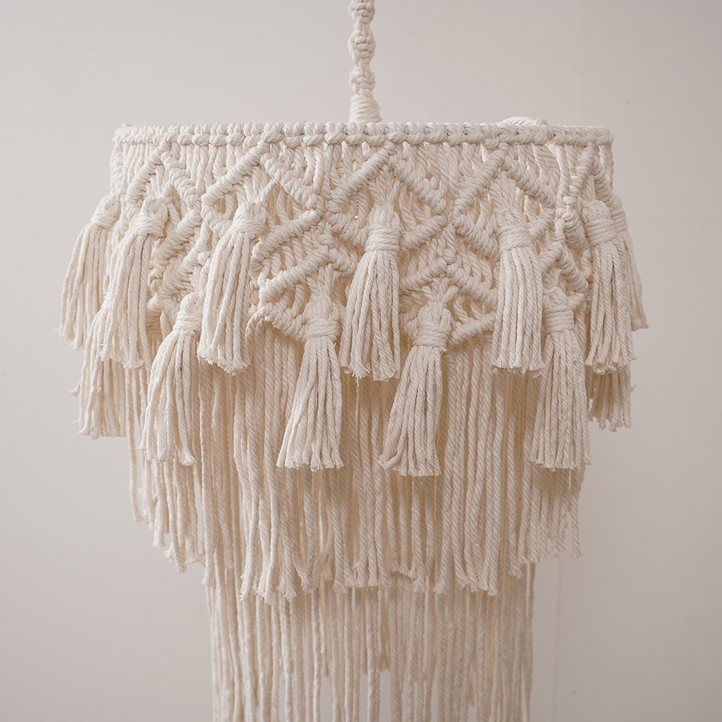 Macrame Hanging Decorative Light Fixture | High & Bury