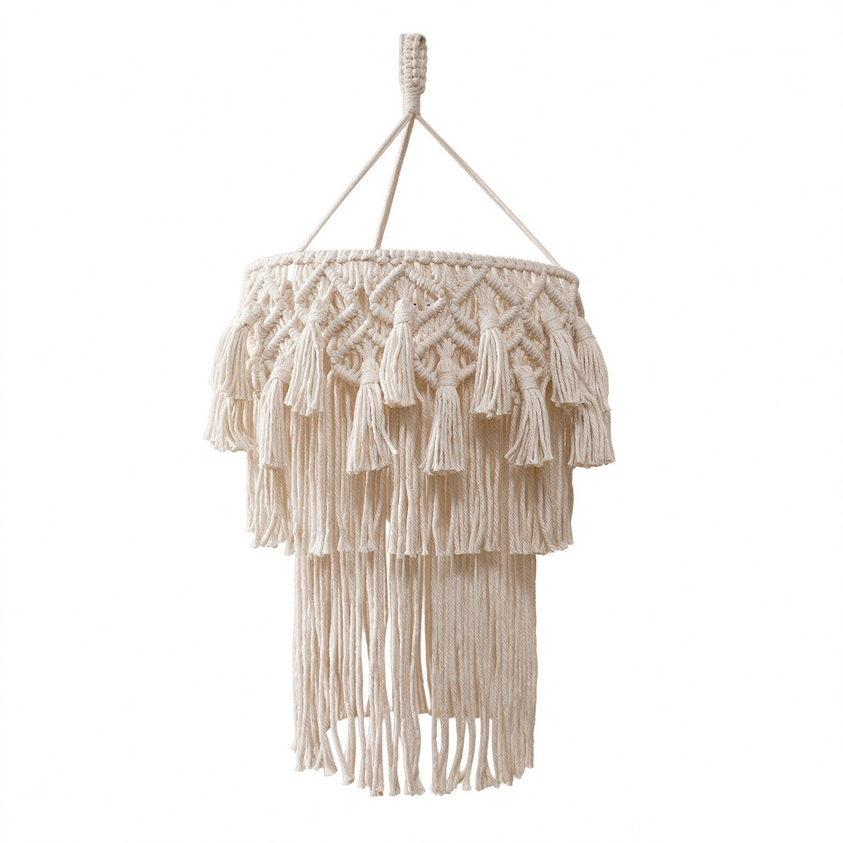 Macrame Hanging Decorative Light Fixture | High & Bury
