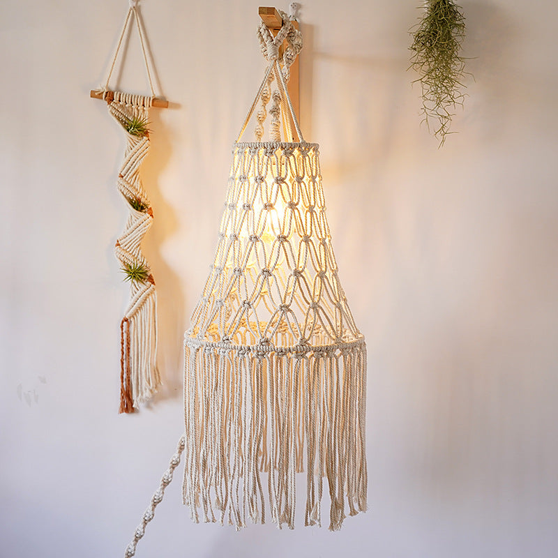 Macrame Hanging Lantern 12 × 30 Inch | High & Bury