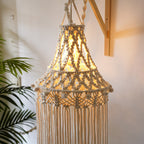Macrame Hanging Light Fixture | High & Bury