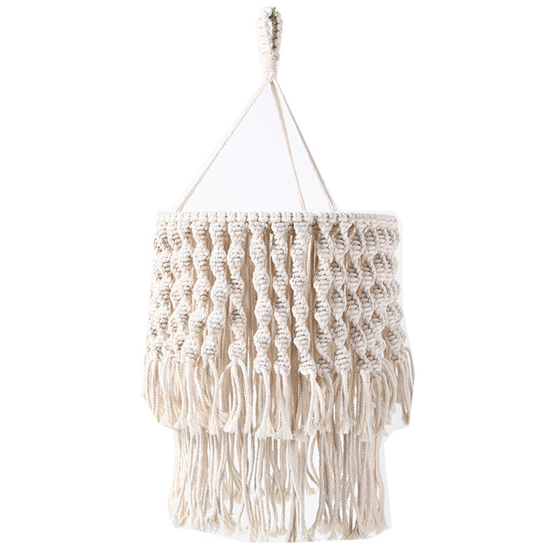 Macrame Hanging Plant Basket Off White | High & Bury