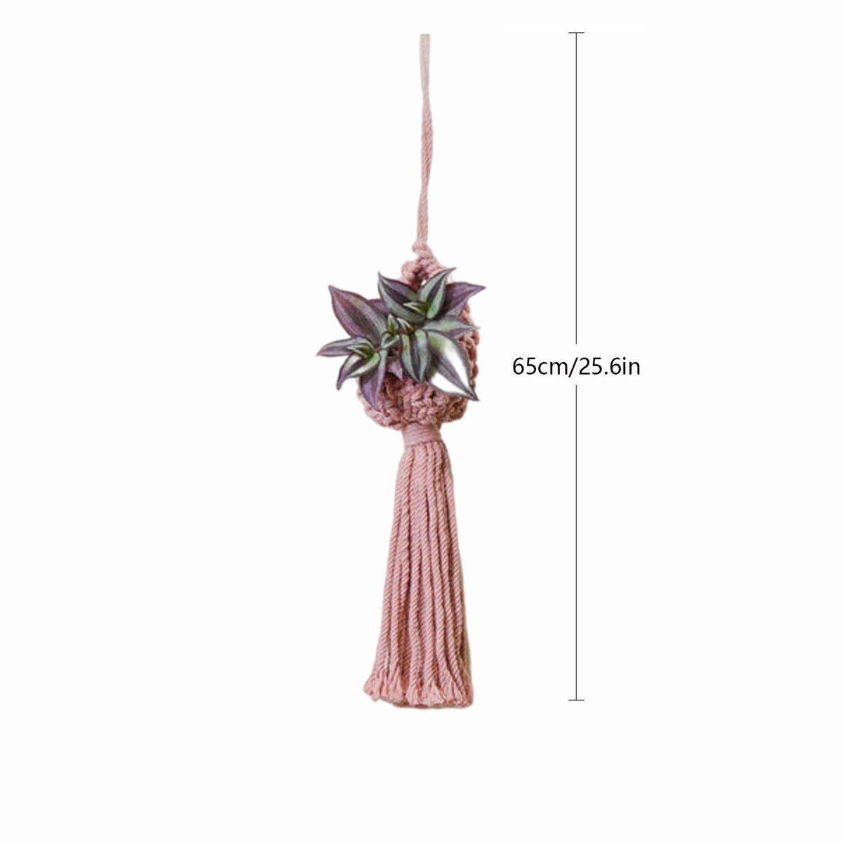 Macrame Hanging Plant Holder with Decorative Tassel | High & Bury