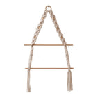 Macrame Hanging Plant Holder with Wooden Rod | High & Bury