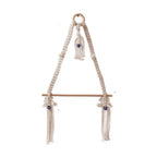 Macrame Hanging Plant Holder with Wooden Rod | High & Bury