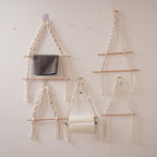 Macrame Hanging Plant Holder with Wooden Rod | High & Bury