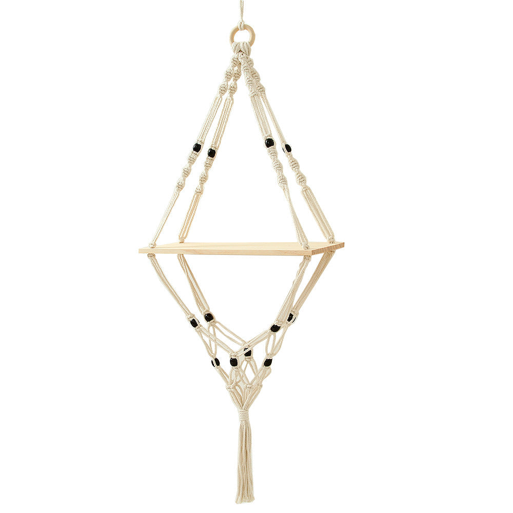 Macrame Hanging Plant Shelf | High & Bury