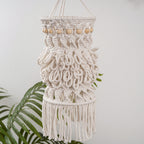 Macrame Hanging Planter Off White | High & Bury