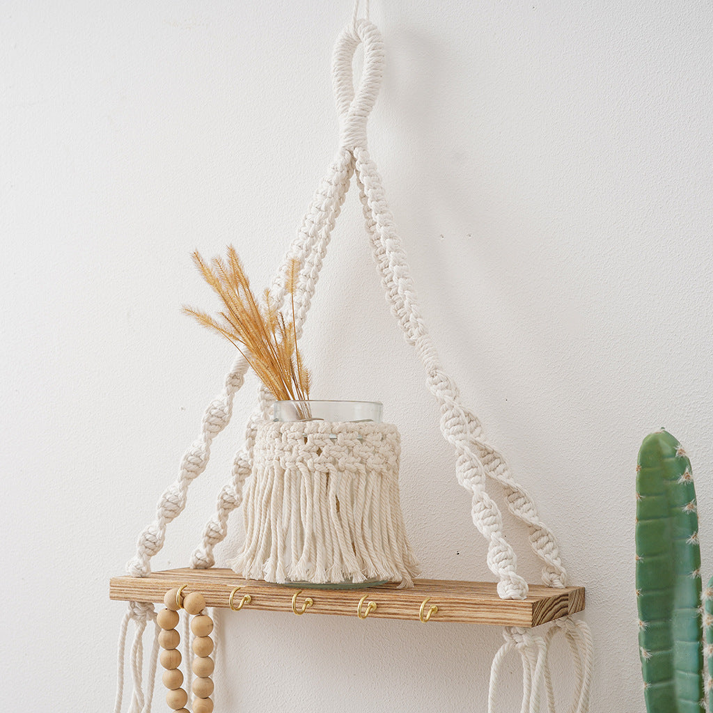 Macrame Hanging Shelf | High & Bury