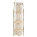 Macrame Hanging Shelf Organizer with Decorative Fringe | High & Bury
