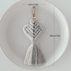 Macrame Heart Keychain Holder | High & Bury