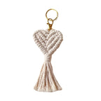 Macrame Heart Keychain Holder | High & Bury
