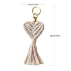 Macrame Heart Keychain Holder | High & Bury