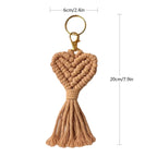 Macrame Heart Keychain Holder | High & Bury