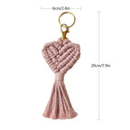Macrame Heart Keychain Holder | High & Bury