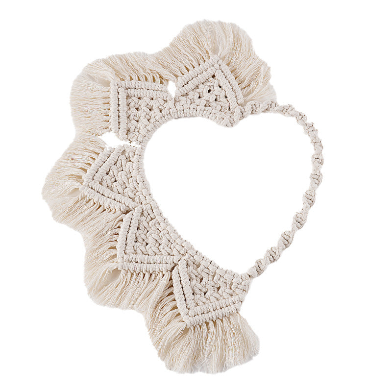 Macrame Heart-Shaped Wall Hanging Decor | High & Bury