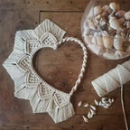 Macrame Heart-Shaped Wall Hanging Decor | High & Bury