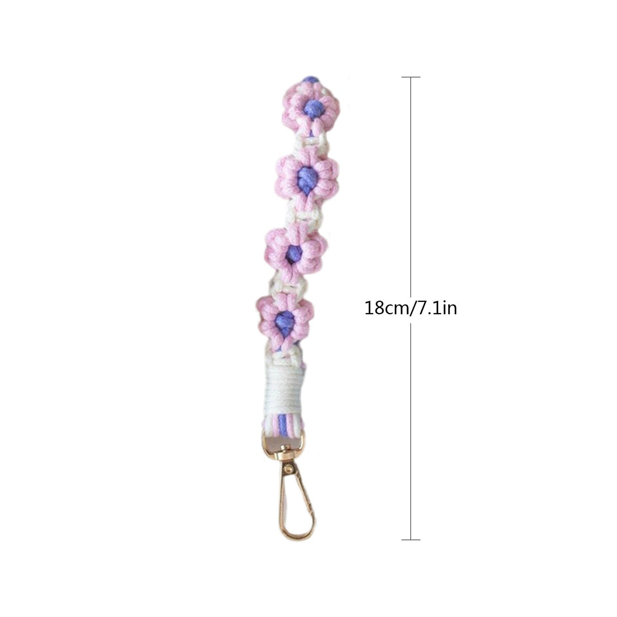 Macrame Keychain Holder with Floral Design | High & Bury