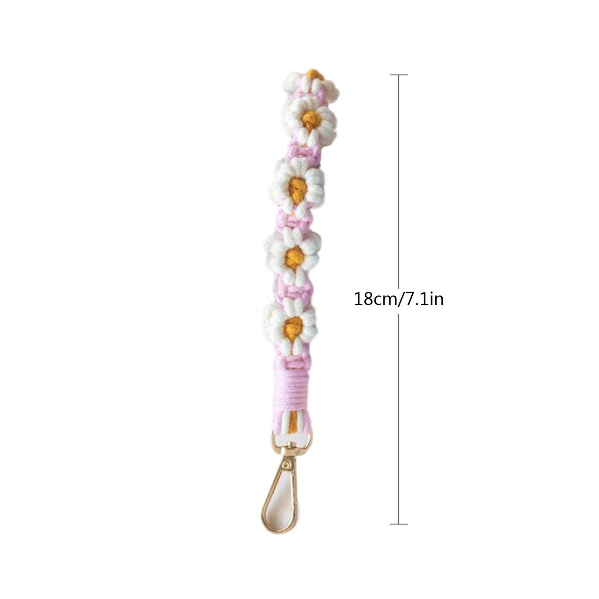 Macrame Keychain Holder with Floral Design | High & Bury