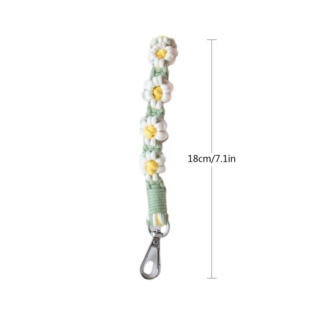Macrame Keychain Holder with Floral Design | High & Bury