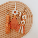 Macrame Keychain Strap with Floral Design | High & Bury
