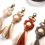 Macrame Keychain with Wooden Accents | High & Bury