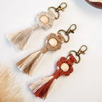 Macrame Keychain with Wooden Accents | High & Bury